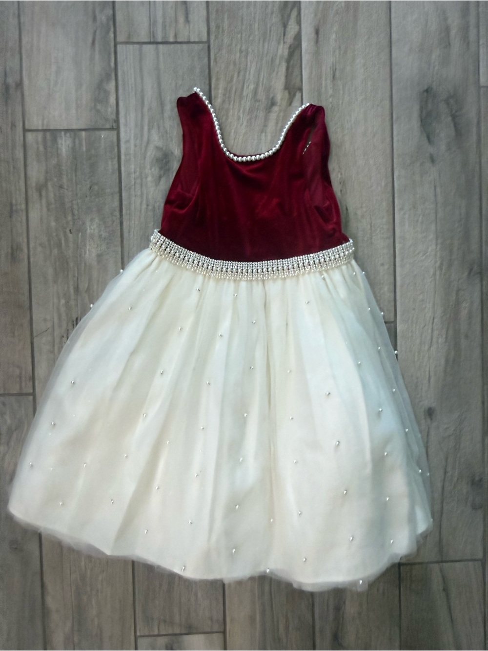 Red and white beautiful holiday dress